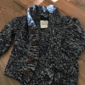Infant boy sweater navy blue and black